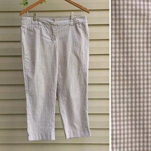 NY&Co Manhattan Chino Gingham Plaid Print Pants 8